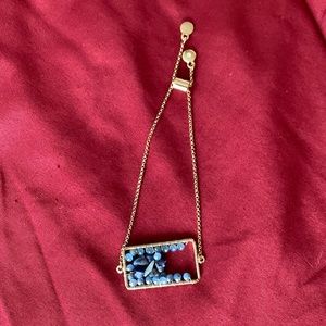 Blue stone Anklet. Can be worn as bracelet.